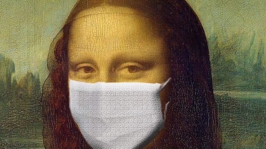 Monalisa con mascarilla