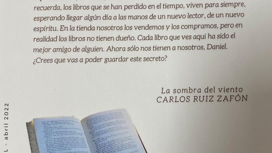 Carlos Ruíz Zafón, entre los autores seleccionados este año