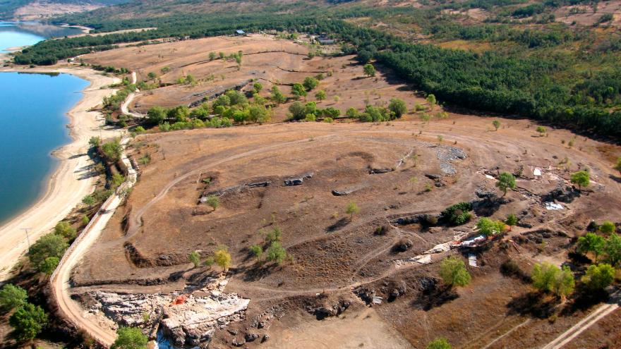 Fotografía aérea yacimiento Pinilla del Valle