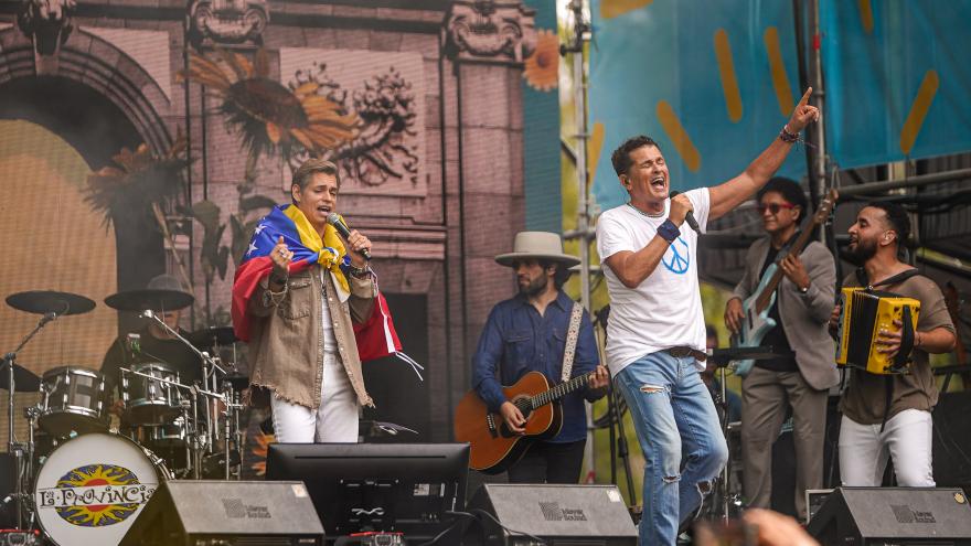 El cantante Carlos Vives en el concierto de Hispanidad 2023