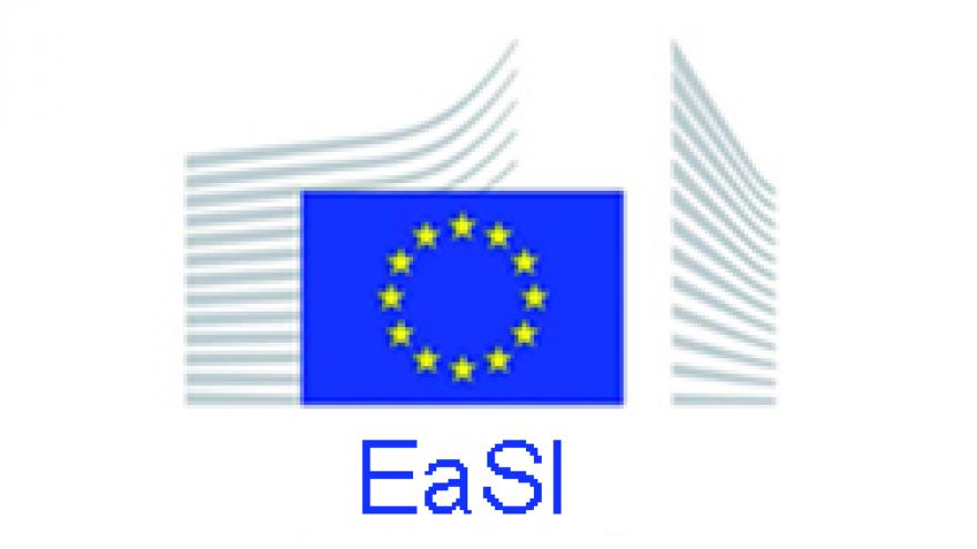 Logotipo de la Comisión Europea y la leyenda EaSI