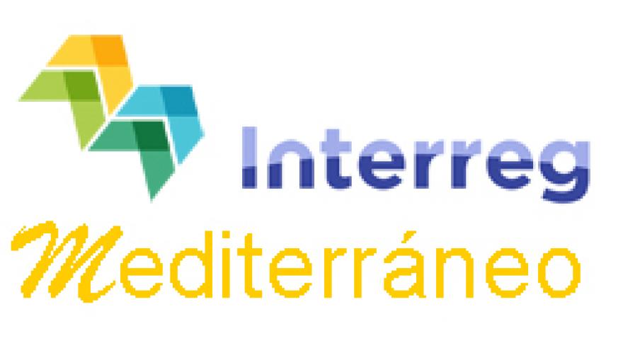 Logo of the European Commission and the legend Mediterranean Interreg