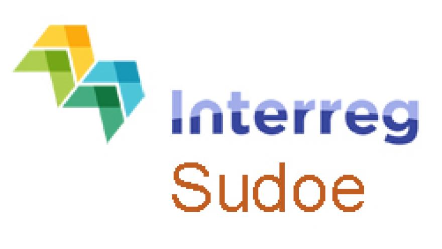 Logo of the European Commission and the legend Interreg Sudoe