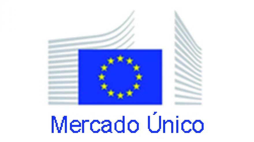 Logotipo de la Comisión Europea y la leyenda Mercado Único