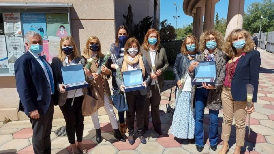 Foto de familia de los directores de los tres centros de salud de Pozuelo de Alarcón