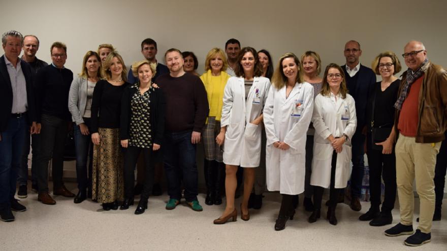 Foto de familia de la delegación y el Servicio de Alergología