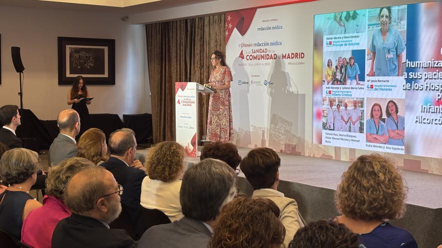 Mª Jesús Bernarte en el discurso de los premios