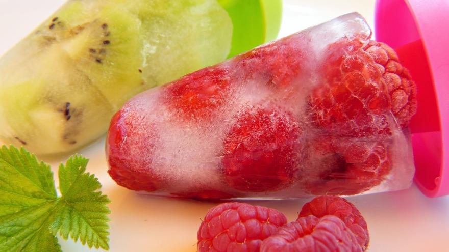 Foto helado frutas