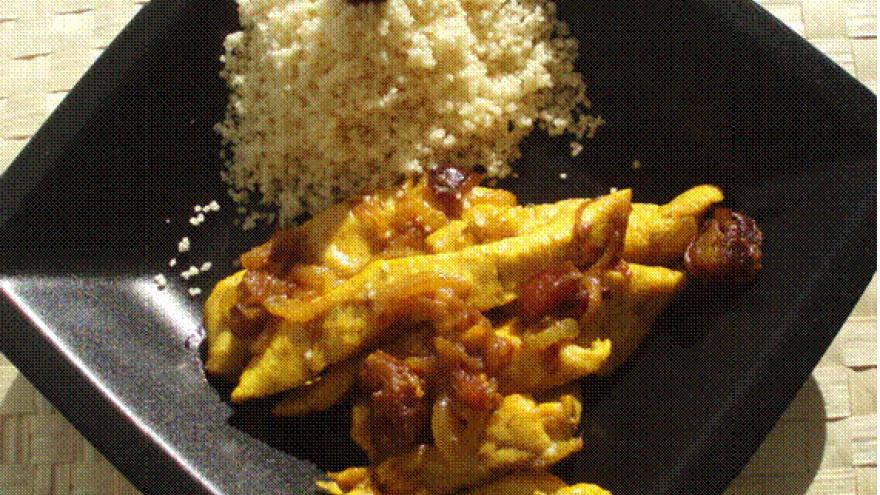 Tiras de pollo al azafran