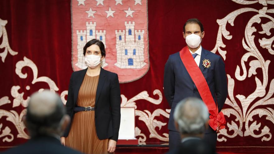 Díaz Ayuso entrega la Gran Cruz de la Orden del Dos de Mayo a Rafael Nadal