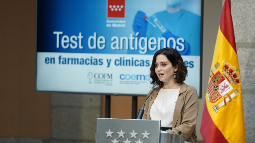 Díaz Ayuso test de antígenos