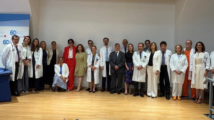 La consejera Fátima Matute en la presentación del primer trasplante cardiopulmonar con órganos de un donante en asistolia