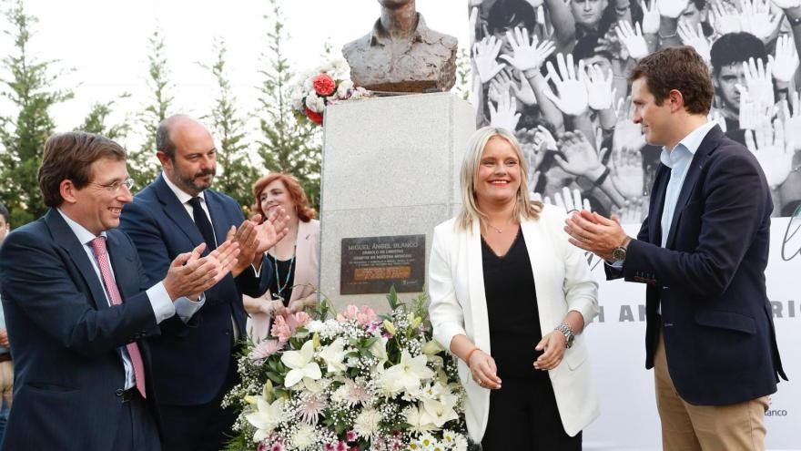 El presidente en funciones de la Comunidad de Madrid, Pedro Rollán, en el acto de homenaje a Miguel Ángel Blanco