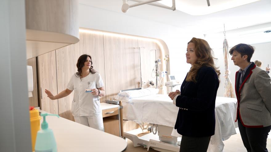 La consejera Fátima Matute durante su visita