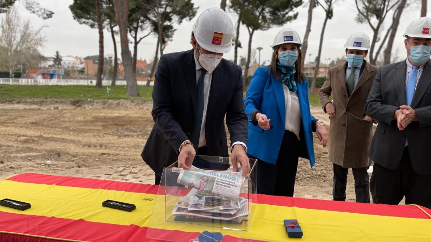 David Pérez durante su visita a Pozuelo de Alarcón