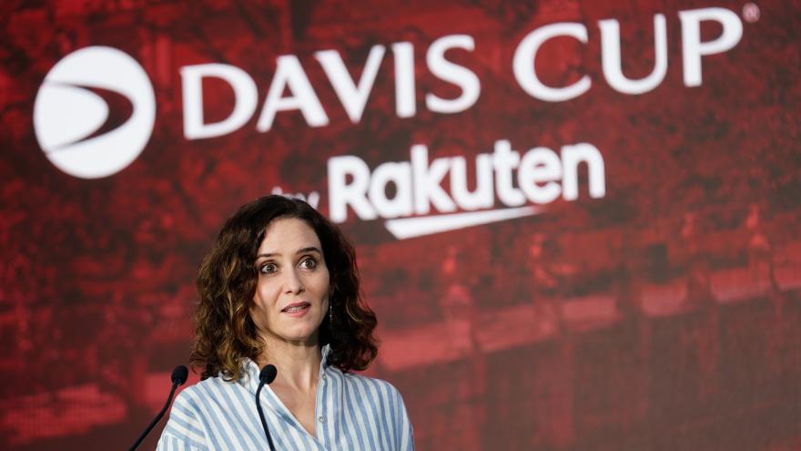 Isabel Díaz Ayuso durante la presentación oficial de la segunda edición de la Davis Cup by Rakuten Finals