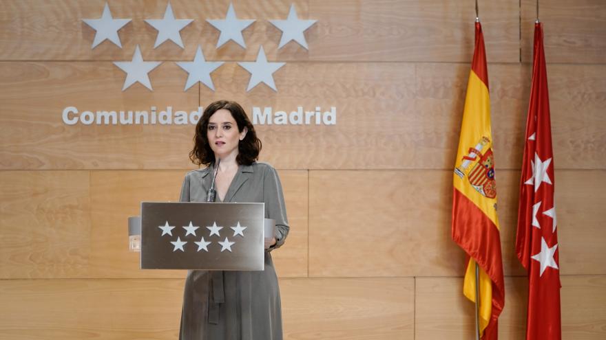 Isabel Díaz Ayuso ofrece una rueda de prensa en la Real Casa de Correos