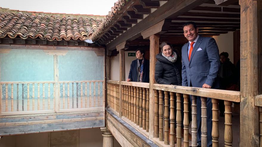 Marta Rivera durante su visita a Campo Real, Villarejo de Salvanés y Morata de Tajuña