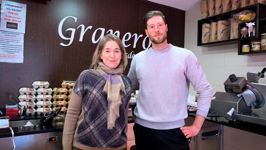 Marta Rivera durante su visita a Rascafría, Alameda del Valle y Lozoya