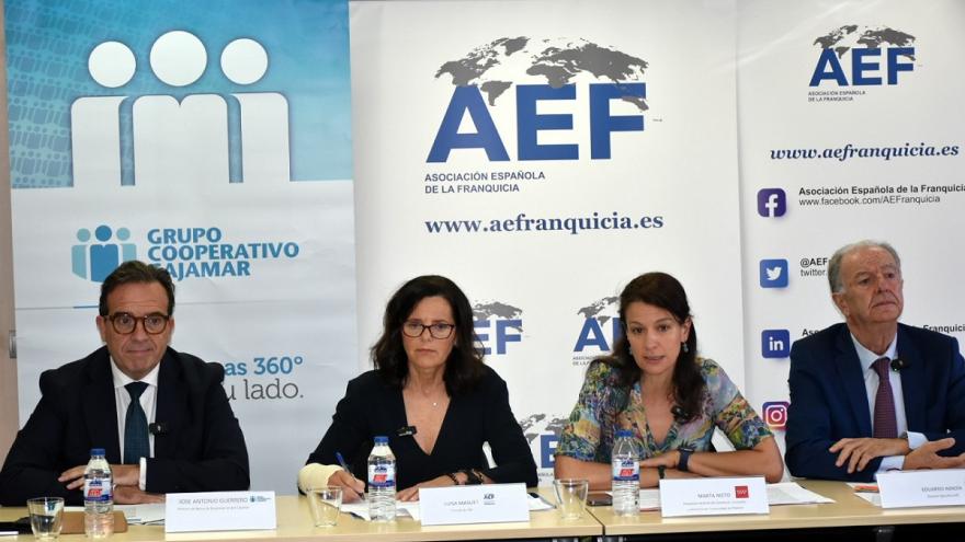 Marta Nieto en la presentación del informe sobre la franquicia en España 2024