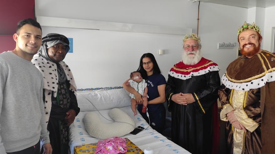 Reyes magos en un hospital