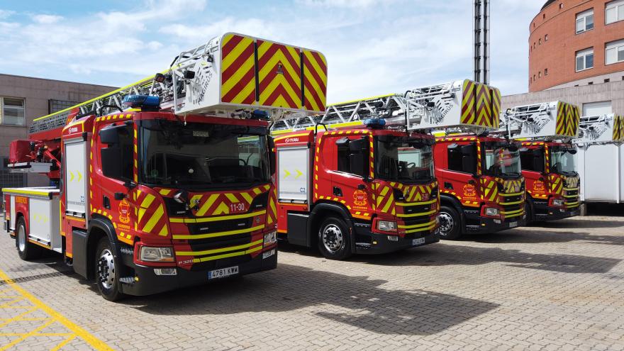 Nuevos vehículos autoescalera para los bomberos de la Comunidad de Madrid