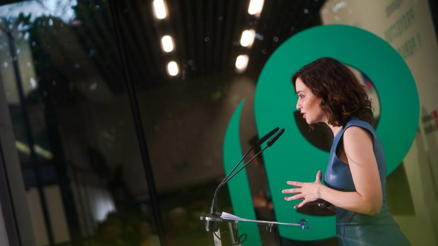 La presidenta durante su intervención en el acto Patio