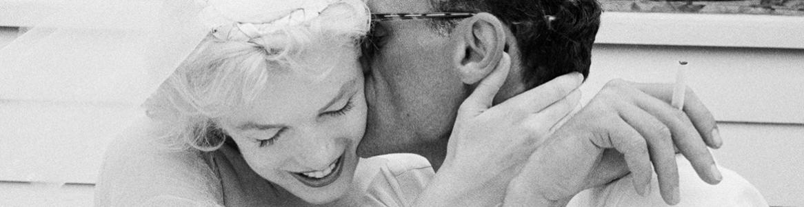 Marilyn recién casada con su marido