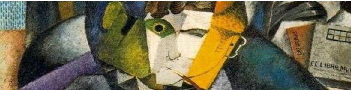 Rostro de Gómez de la Serna, estilo cubista