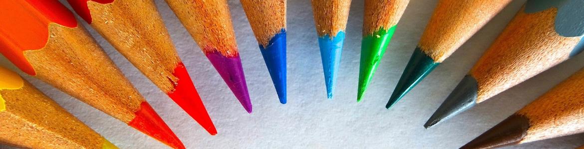 Puntas de lápices de colores