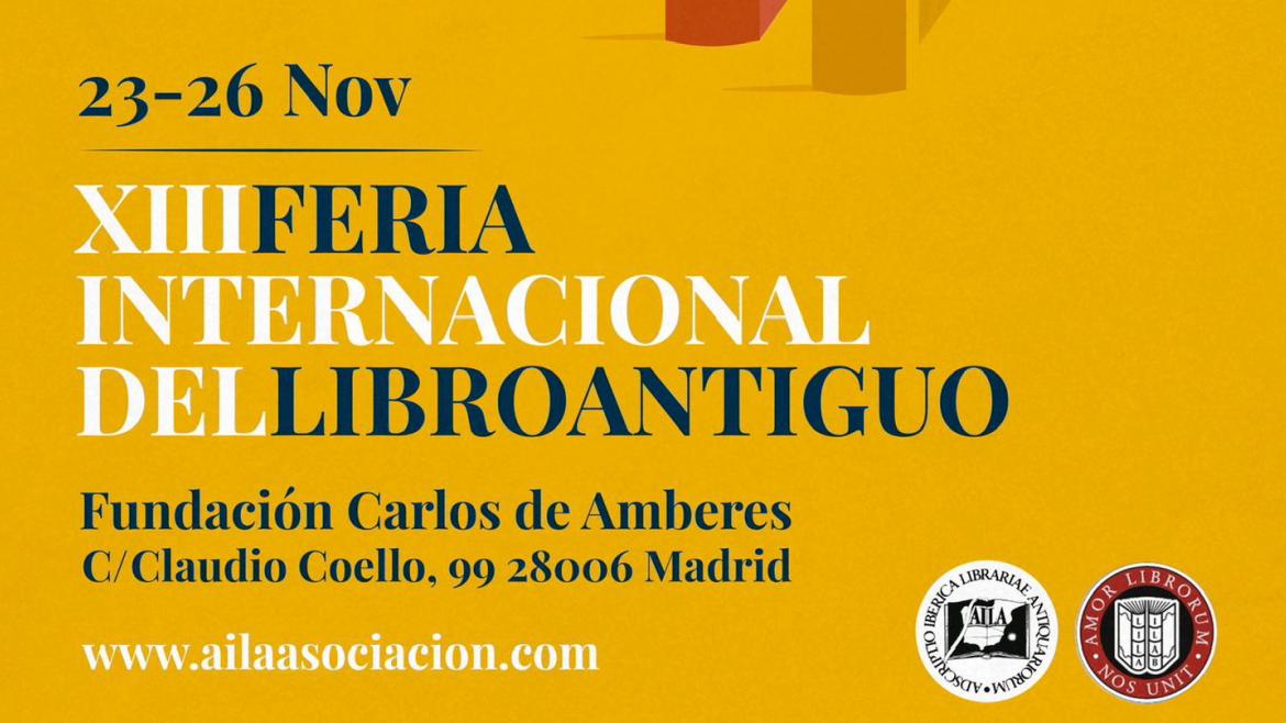 Cartel Feria Internacional Libro Antiguo Madrid