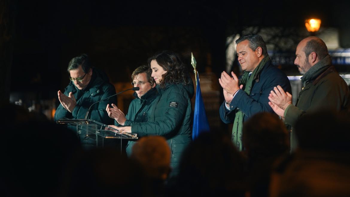 La presidenta durante el homenaje