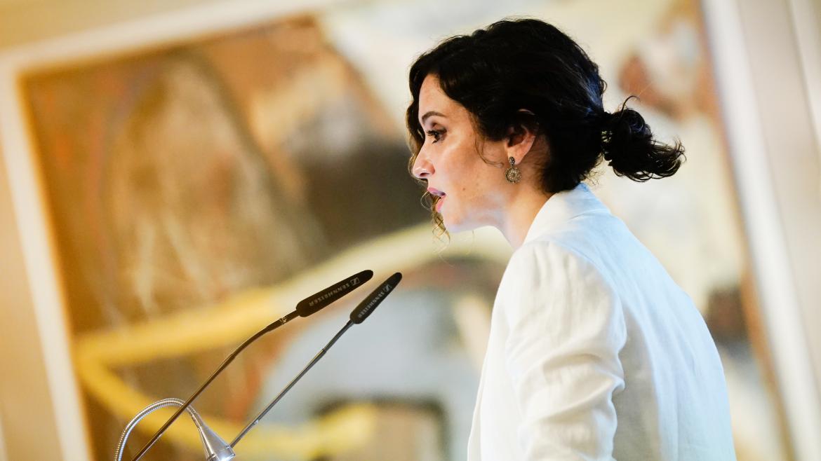 La presidenta durante su discurso en el VIII Foro de Guadarrama 