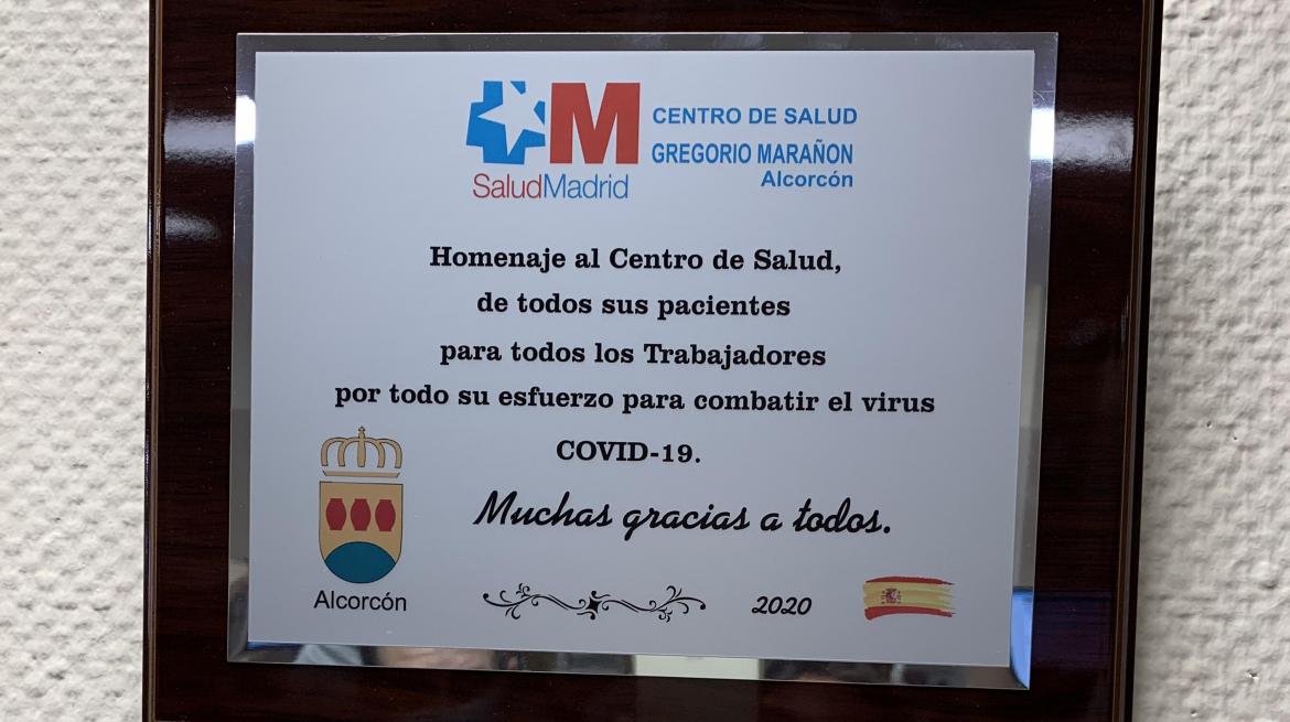 Placa de reconocimiento