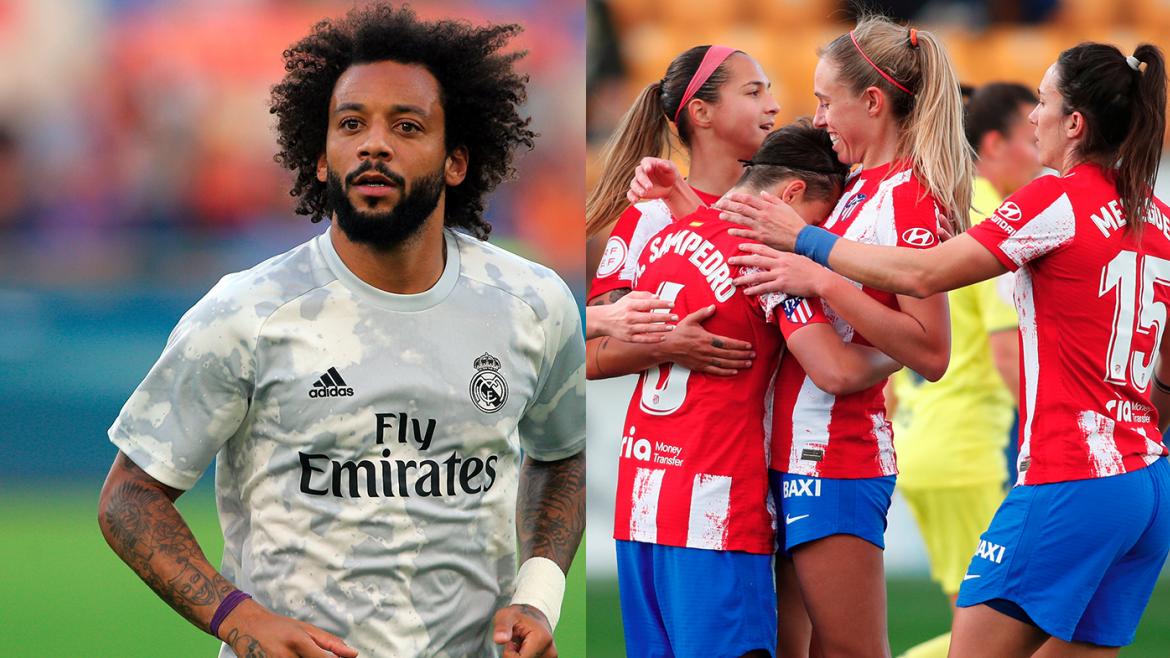 Marcelo y equipo Atletico femenino