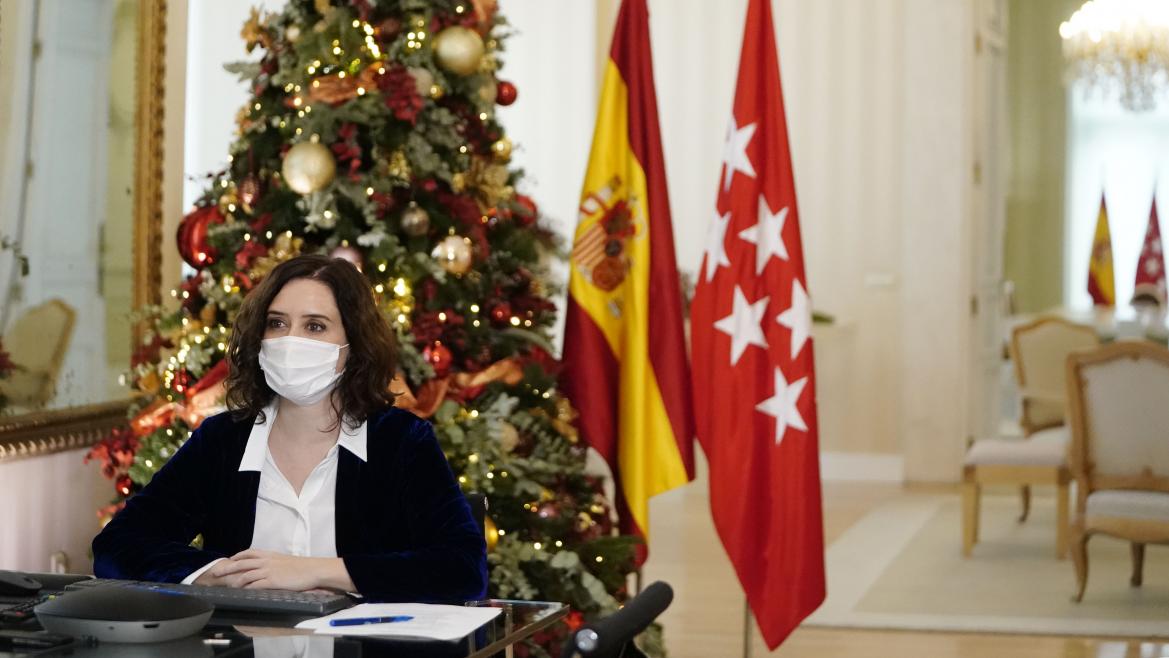 Isabel Díaz Ayuso se ha reunido por videoconferencia con el presidente del Comité Europeo de las Regiones, Apostolos Tzitzikostas