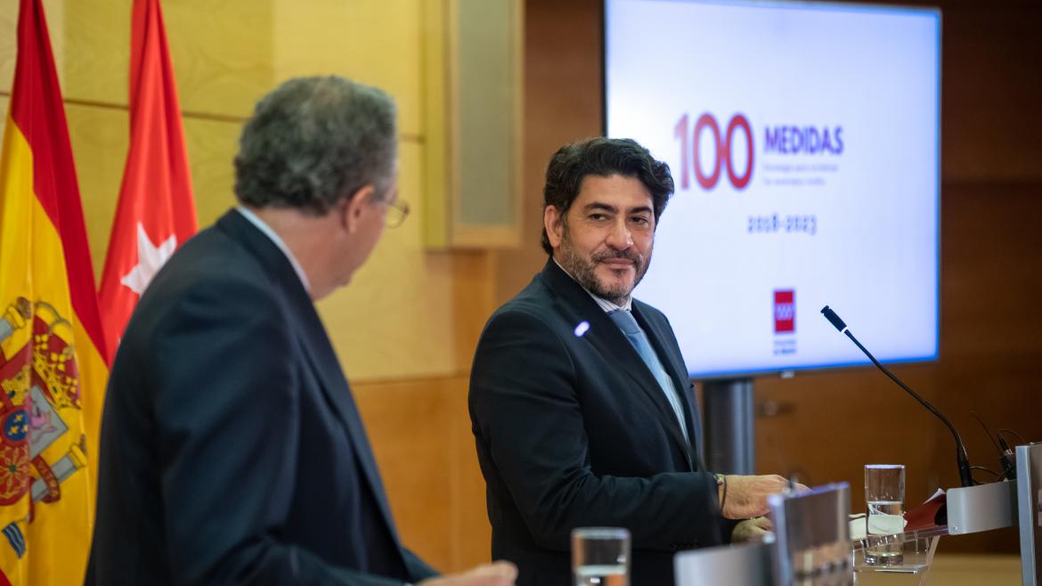 David Perez y Enrique Ossorio durante la rueda de prensa.
