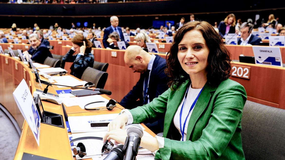 La presidenta Díaz Ayuso en el parlamento del Comité Europeo de las Regiones