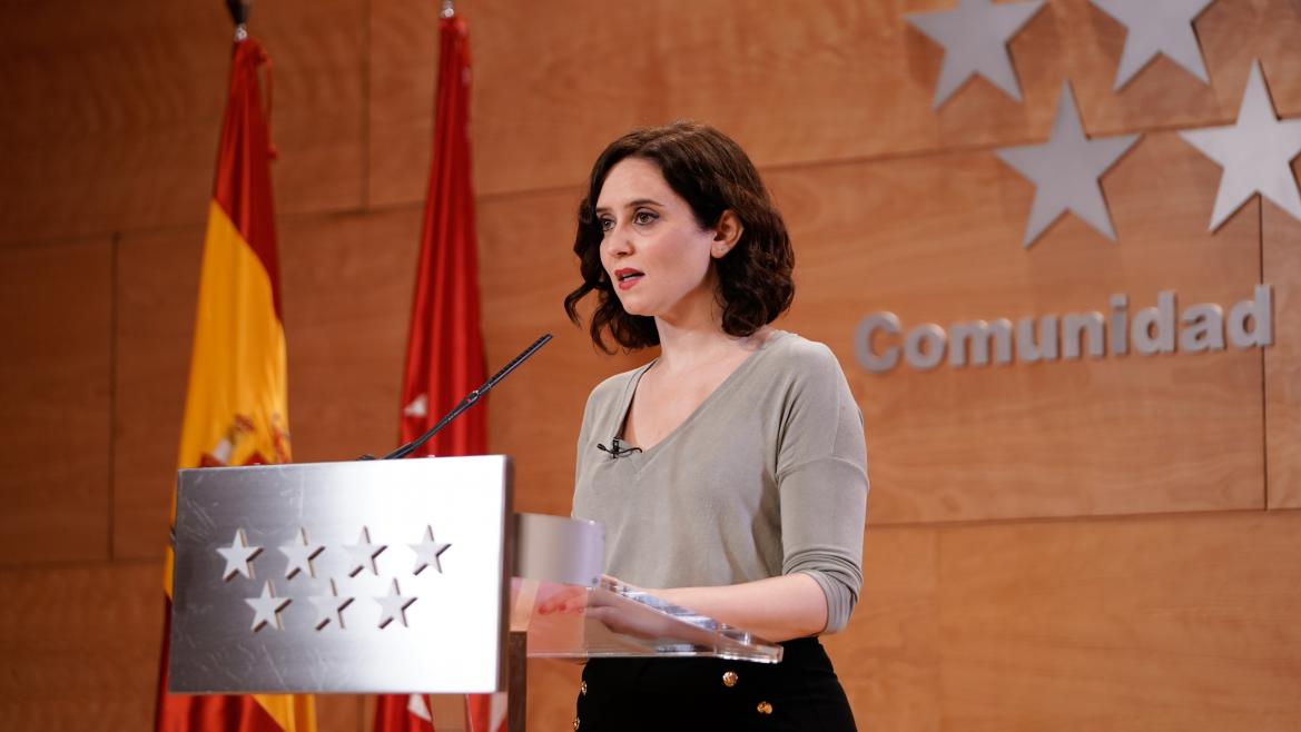Comparecencia de la presidenta de la Comunidad de Madrid, Isabel Díaz