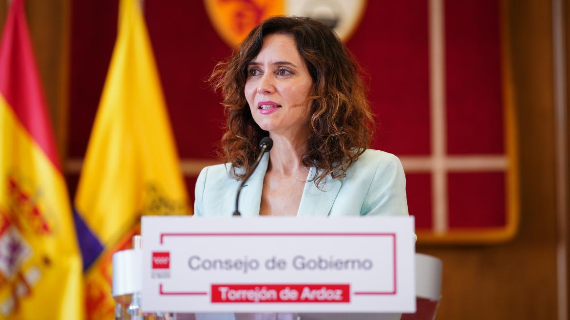 La presidenta Isabel Díaz Ayuso en rueda de prensa tras el Consejo de Gobierno