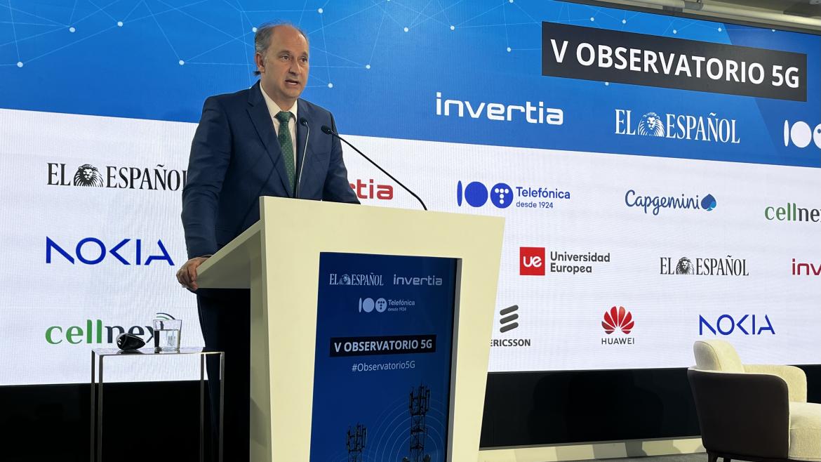 El consejero Miguel López-Valverde en el V Observatorio 5G de El Español e Invertia