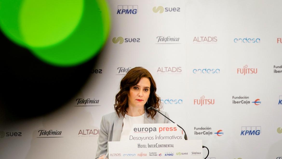 Isabel Díaz Ayuso durante su intervención