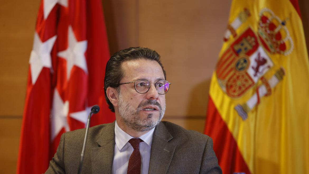 El consejero Javier Fernández-Lasquetty en rueda de prensa