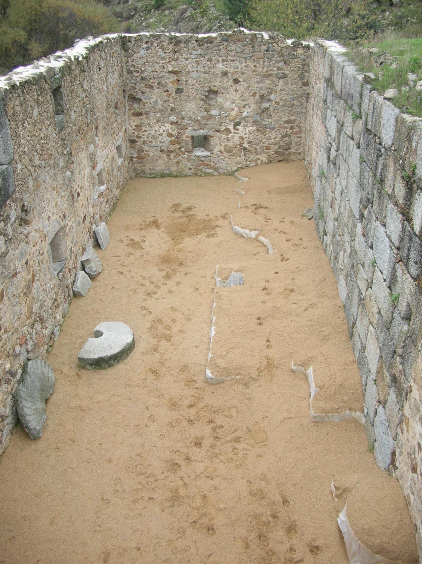 Imagen de Sala del molino tras la excavación arqueológica