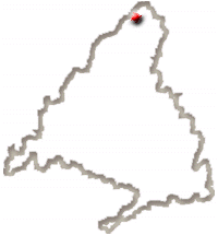 mapa de la Comunidad de Madrid con indicación de dónde se encuentra ubicado La Acebeda
