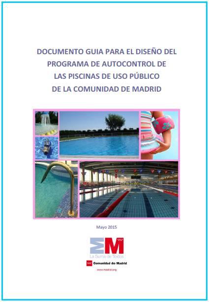 Portada de la publicación Documento guía para el diseño del programa de autocontrol de piscinas de uso público de la Comunidad de Madrid