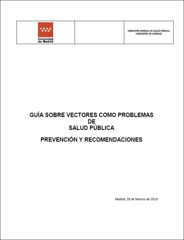 Portada de la publicación Guía sobre vectores como problema de salud pública