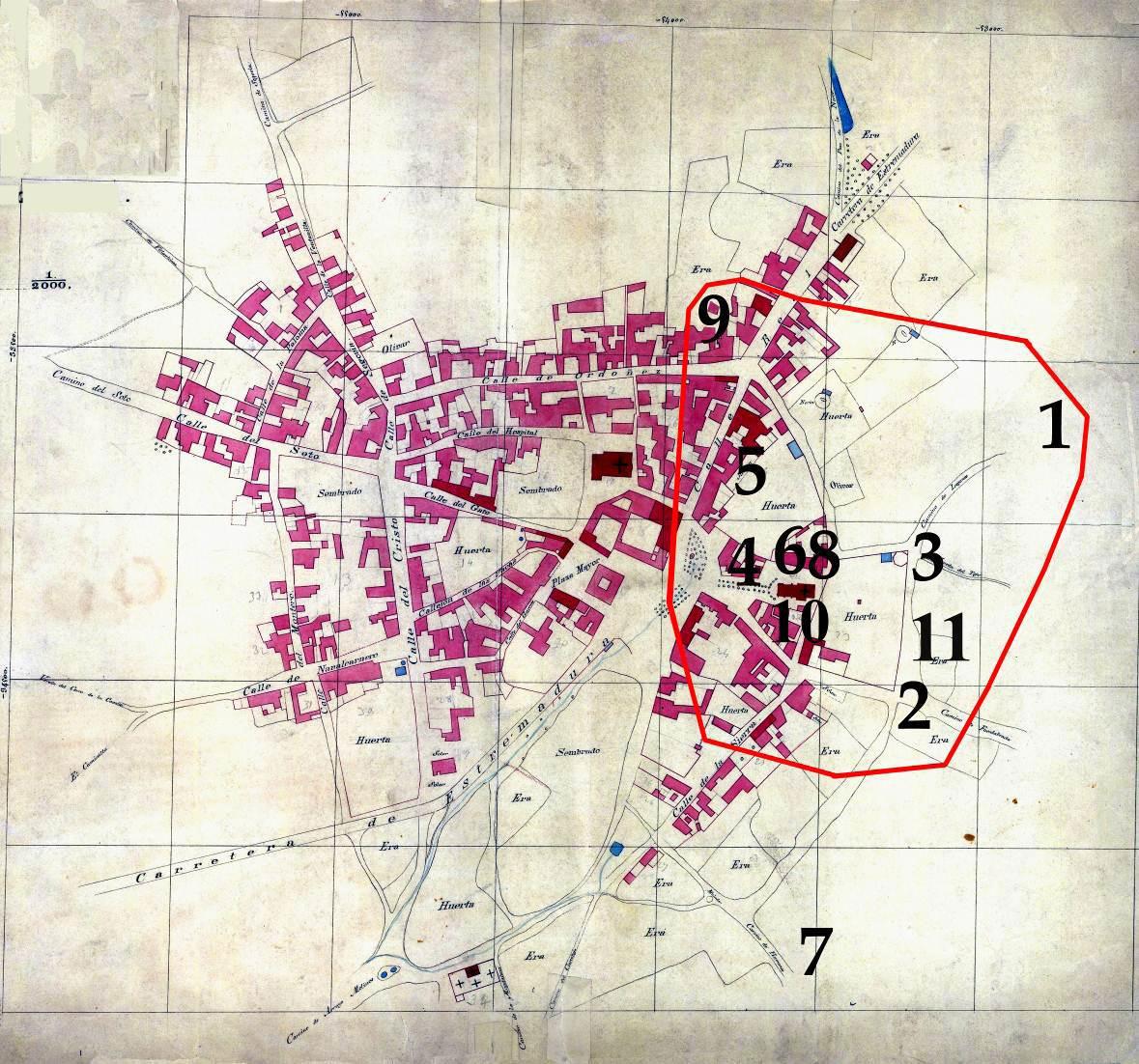  Distribución de hallazgos romanos en el casco urbano 