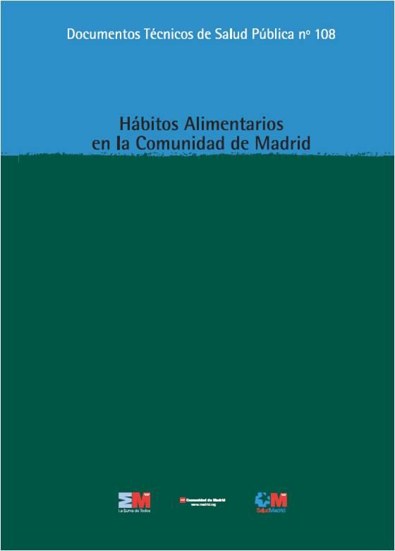 Imagen de la portada del estudio Hábitos alimentarios en la Comunidad de Madrid