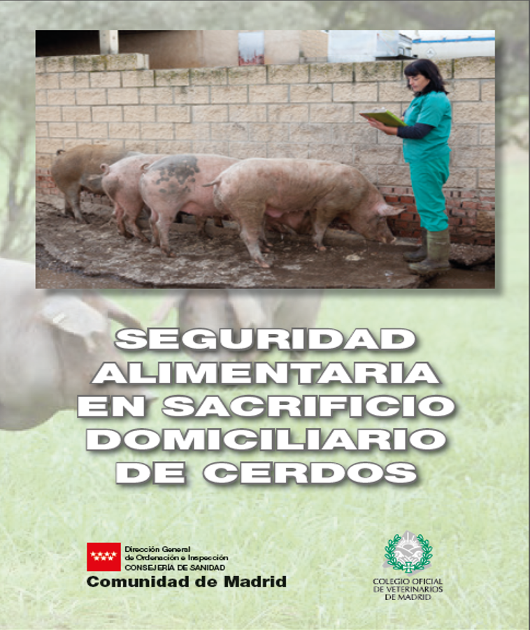 Portada del folleto: sacrificio domiciliario de cerdos